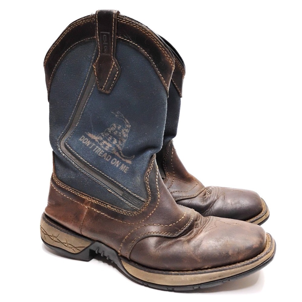 Brothers & Sons Xero Gravity Lite Western Boot Dark Brown Navy Mens Size 8.5 D